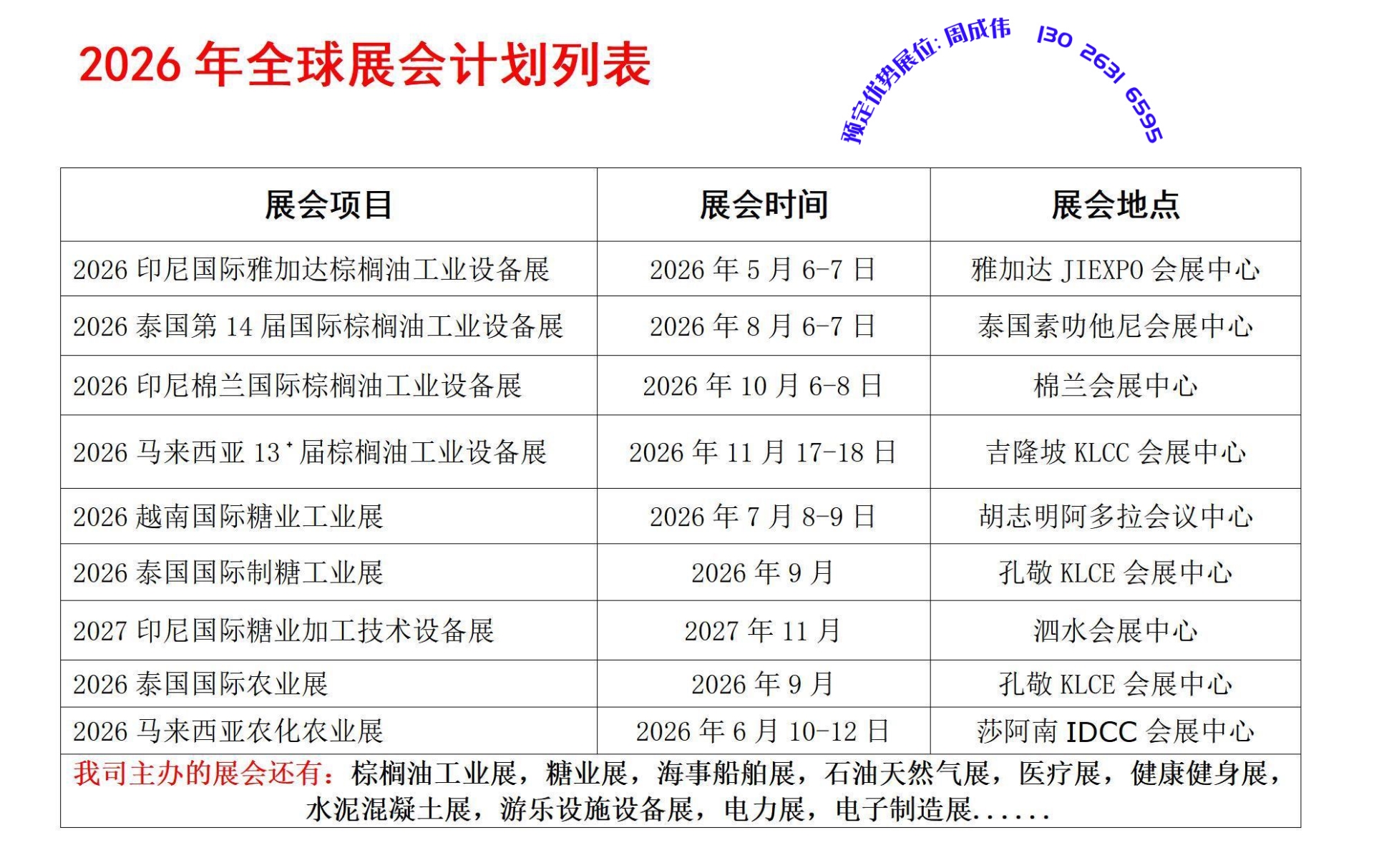 官方发布：2026年马来西亚国际渔业展览会